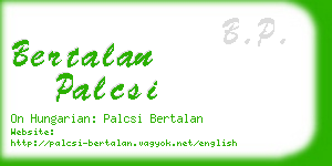 bertalan palcsi business card